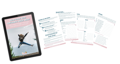 Example pages of free workbook 'Read Tarot with Confidence Cheat Sheet + Workbook'