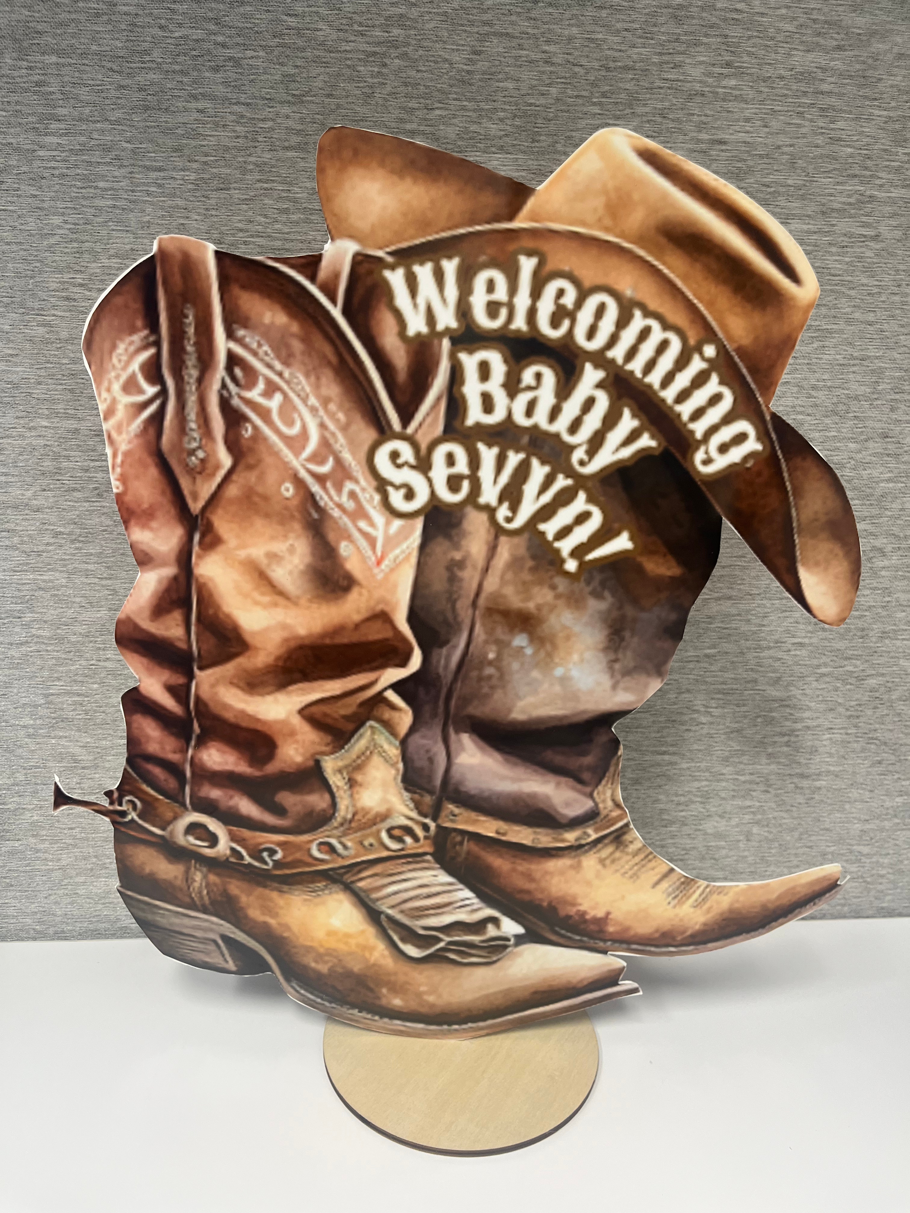 Custom Cowboy Boot Centerpiece