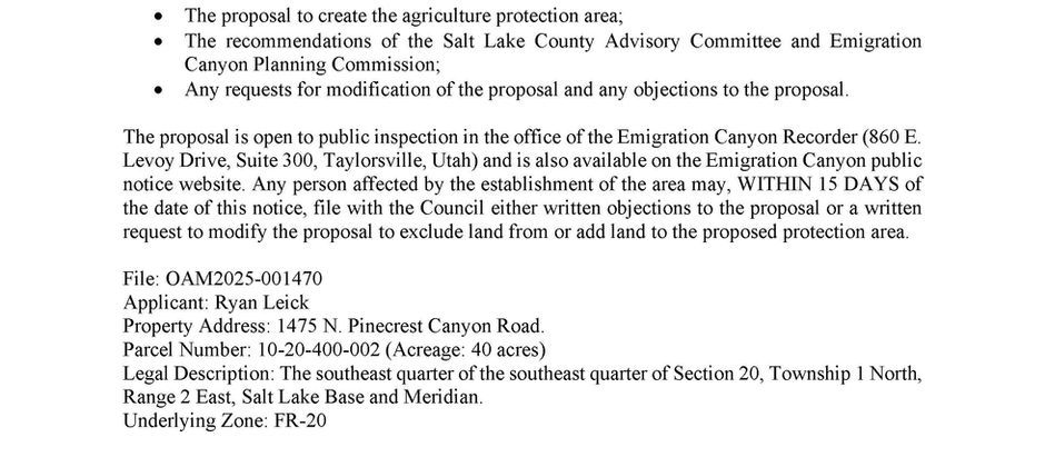 Public Hearing - Monday, Nov. 17th, 2025 at 7pm