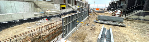 Retaining Wall, Lake-breeze Residential Complex, Bowmanville, ON