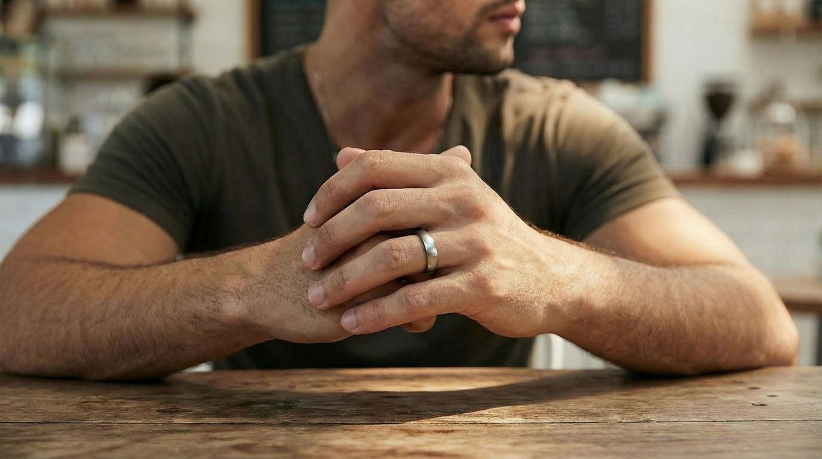 Ring black tungsten - brushed finished duo 6mm