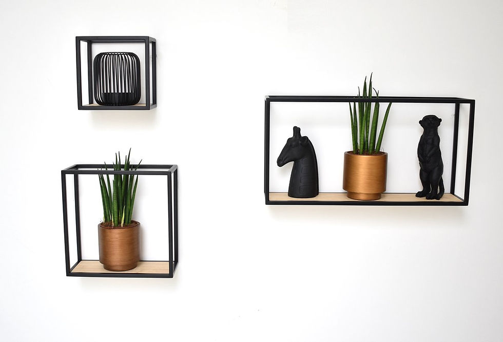 Thumbnail: ]Wall panel Soto Square one black small