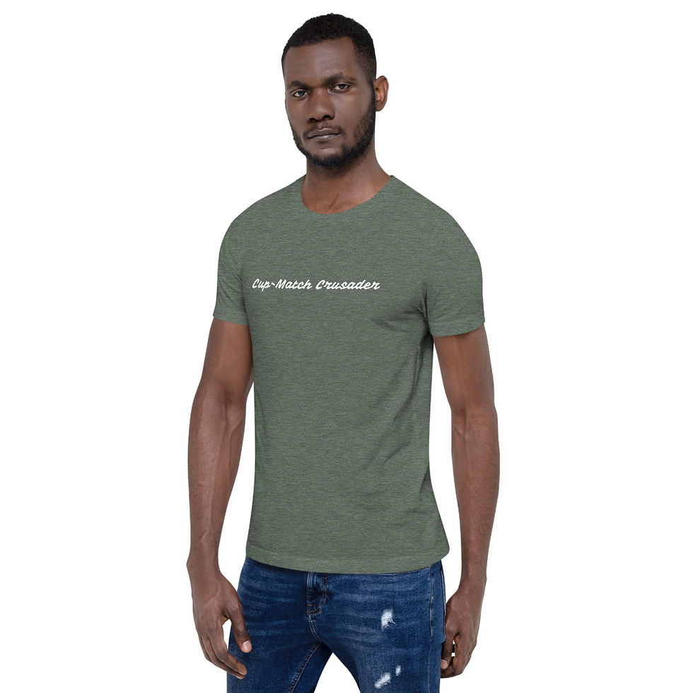 Thumbnail: Cup Match Crusader -  Men's Short-Sleeve  T-Shirt (white letters)