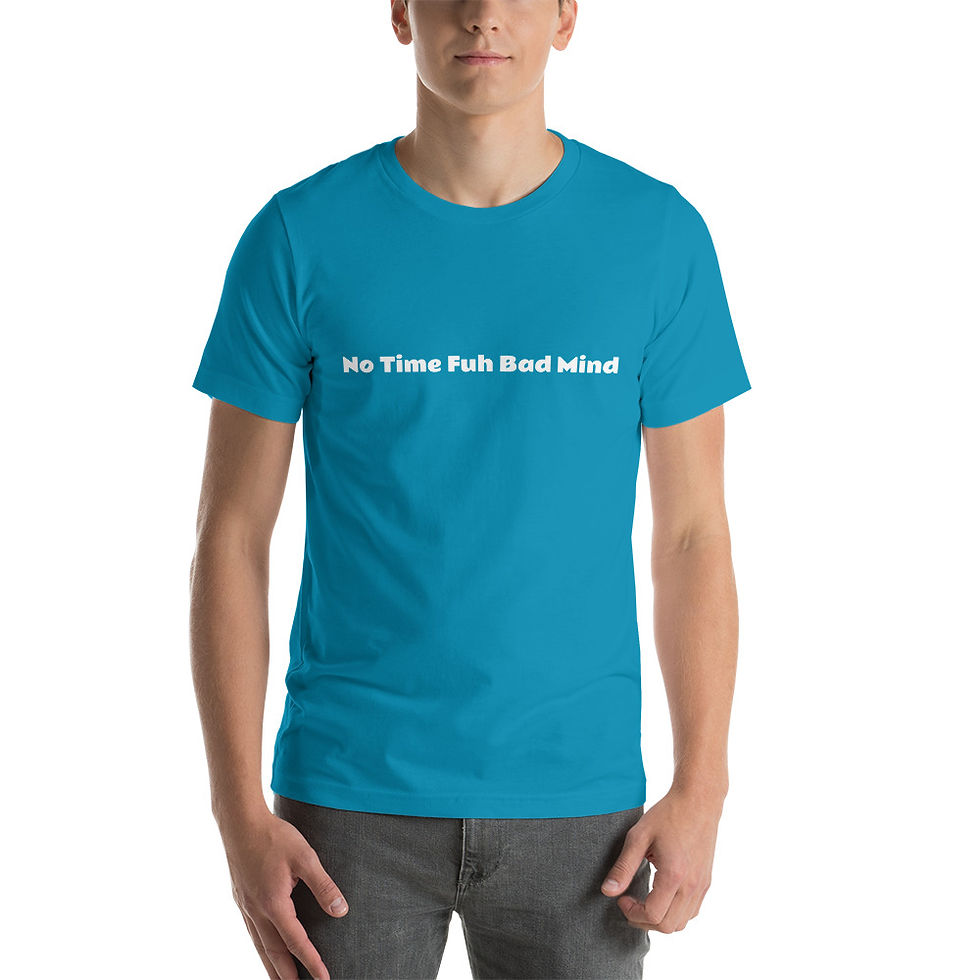 Thumbnail: No Time Fuh BadMind- Men's Short-Sleeve T-Shirt (white print)