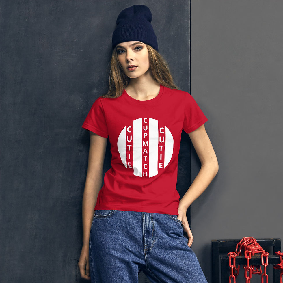 Thumbnail: Women's short sleeve t-shirt- Cup-match Cutie