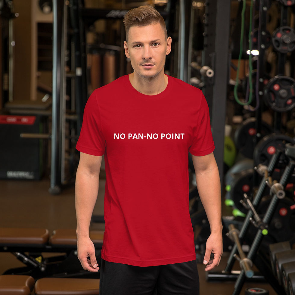 Thumbnail: No Pan/No Point: Men's Short-Sleeve T-Shirt (white letters)
