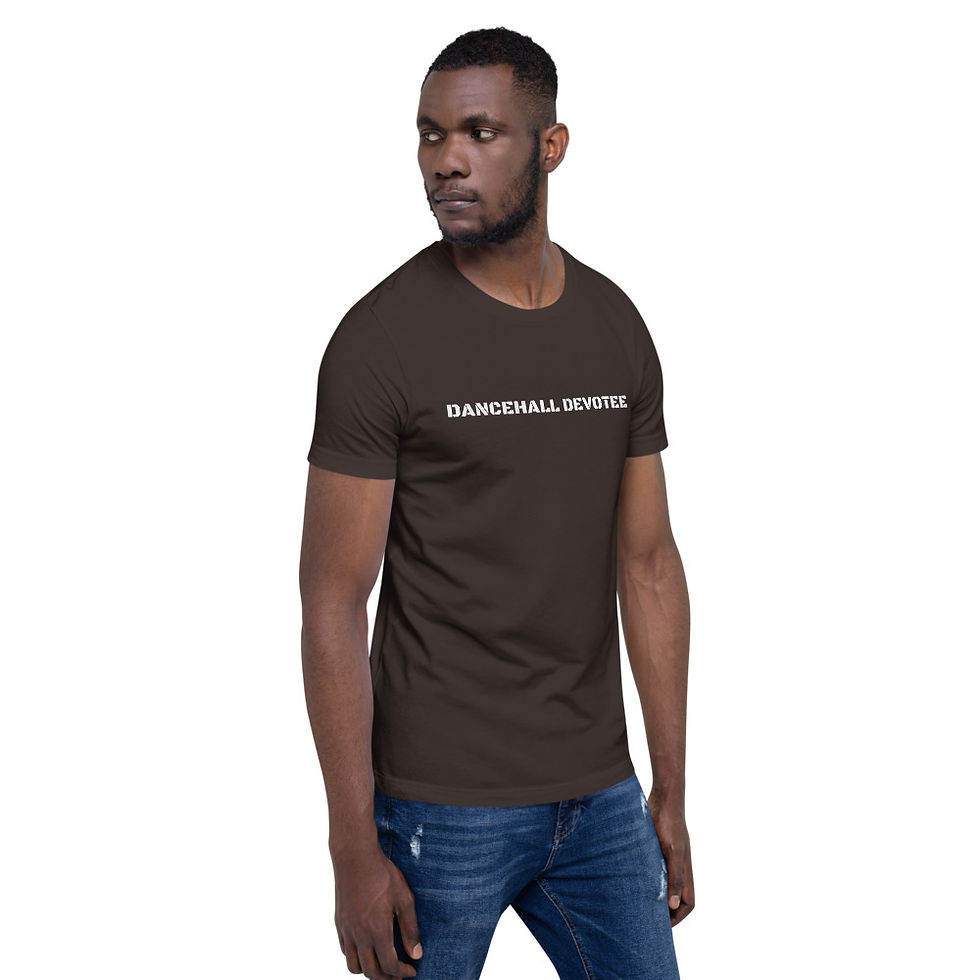 Thumbnail: Dancehall Devotee- Men's Short-Sleeve T-Shirt (white letters)