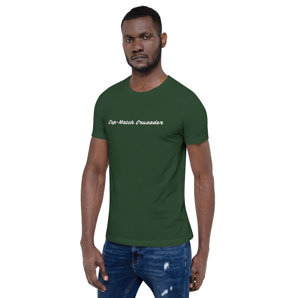 Thumbnail: Cup Match Crusader -  Men's Short-Sleeve  T-Shirt (white letters)