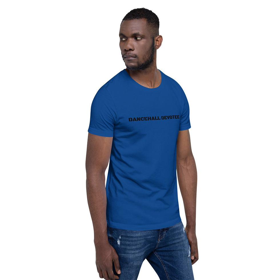 Thumbnail: Dancehall Devotee- Men's Short-Sleeve T-Shirt (black letters)