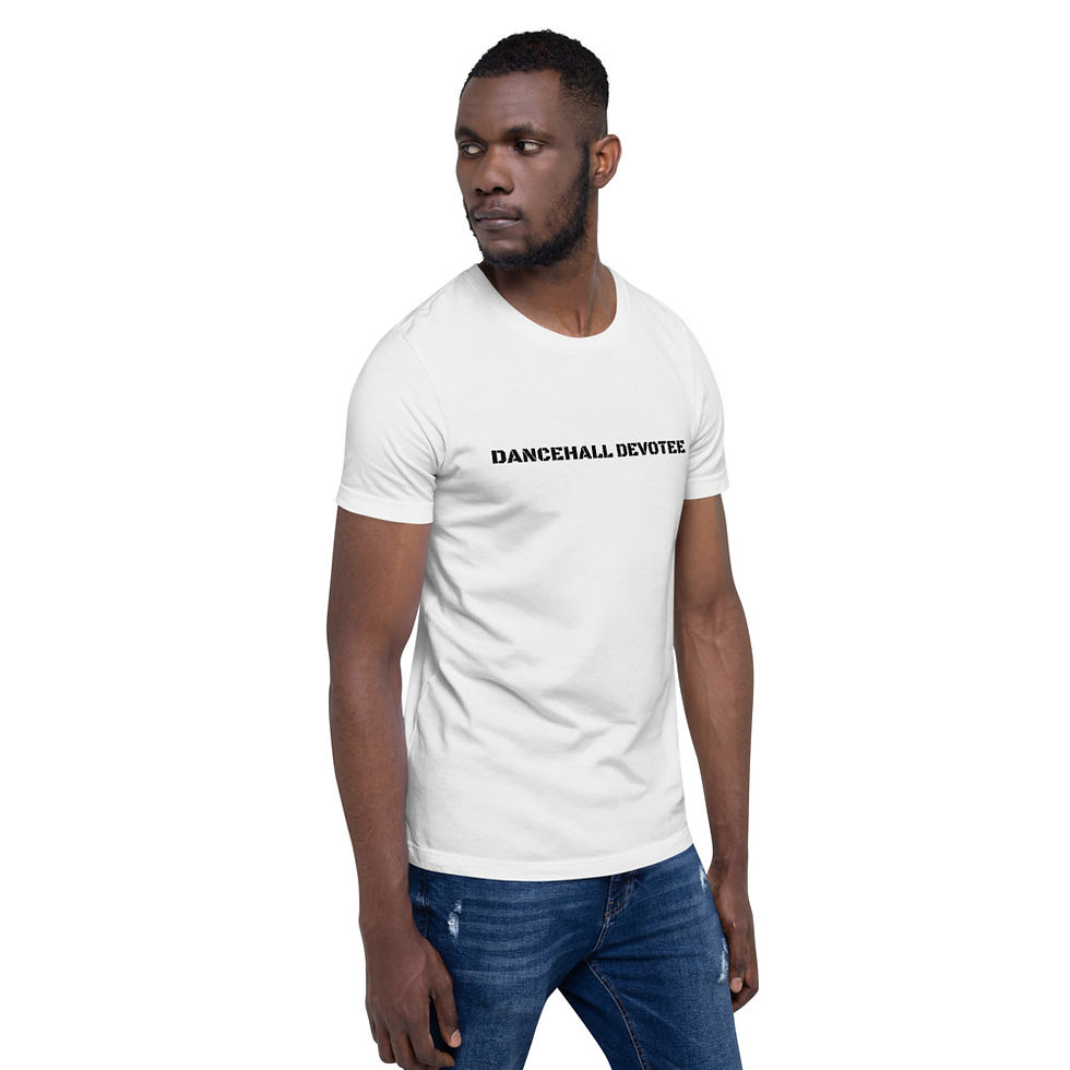 Thumbnail: Dancehall Devotee- Men's Short-Sleeve T-Shirt (black letters)