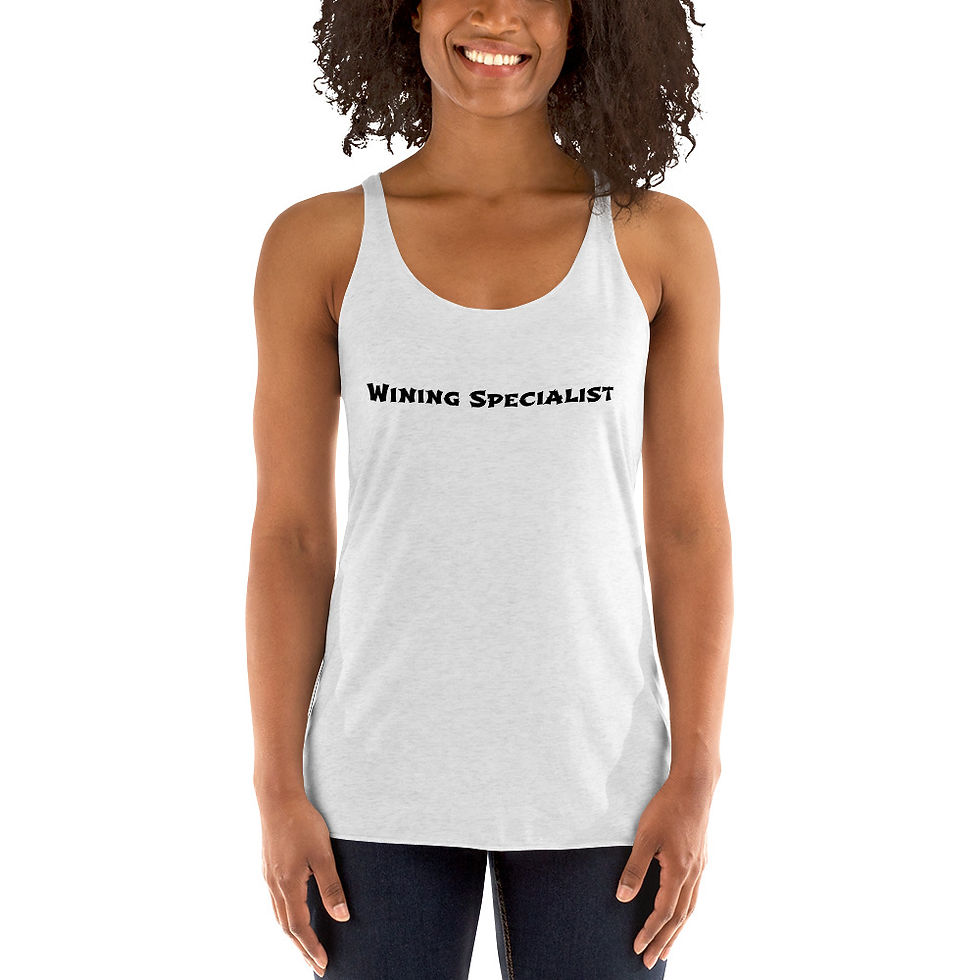 Wining Specialist - Women's Racerback Tank (black letters)