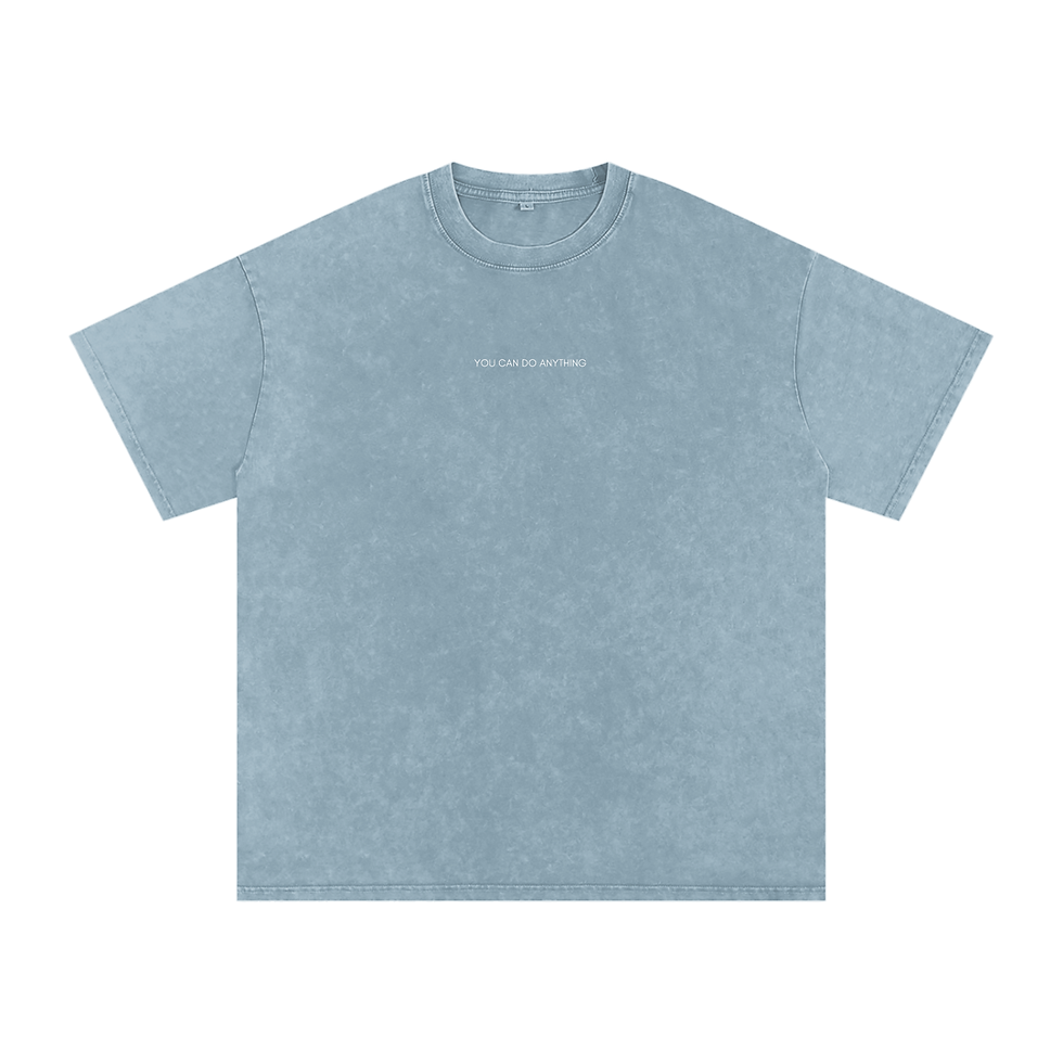 Thumbnail: You Can Do Anything (Simple) | Distressed Oversized Cotton T-Shirt | Be Happy Cl