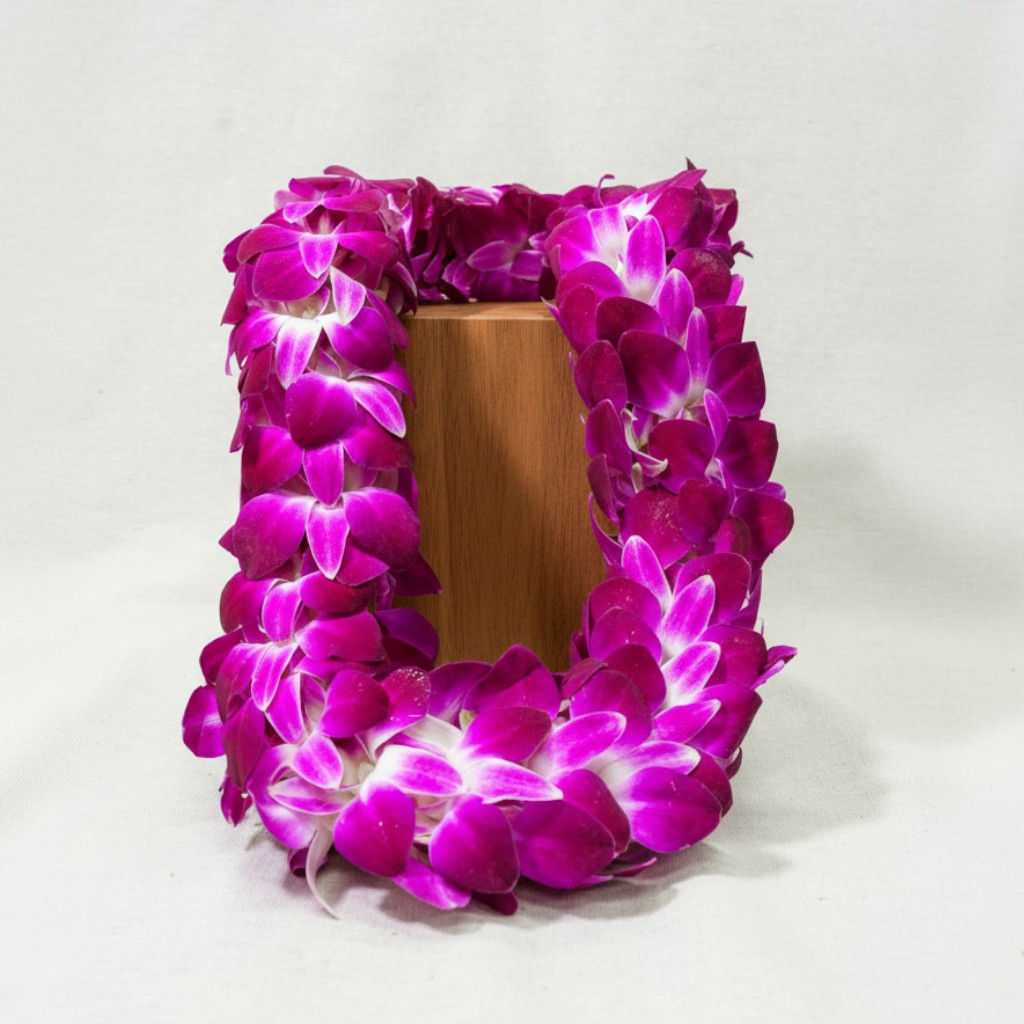 Double Purple Orchid Lei