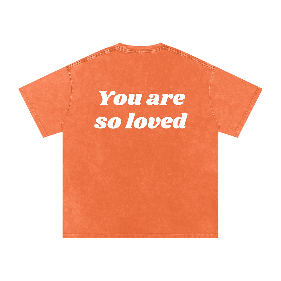 Thumbnail: You Are So Loved Smiley  | Distressed Oversized Cotton T-Shirt | Be Happy Class