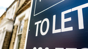 'To Let' sign outside a house