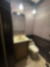 Wallpaper in powder room