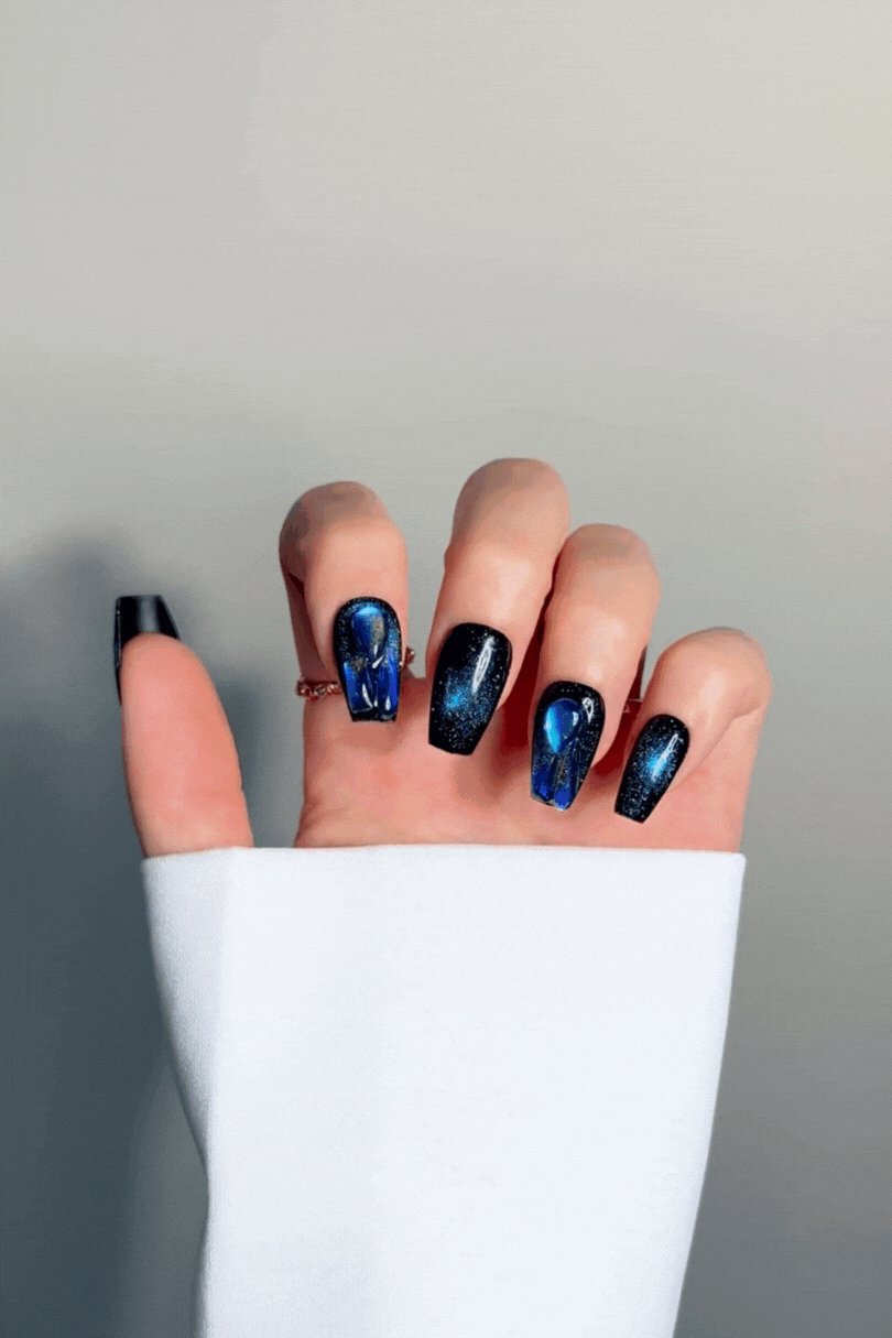 Thumbnail: Sapphire Stardust | Pro Handmade Gel Nails