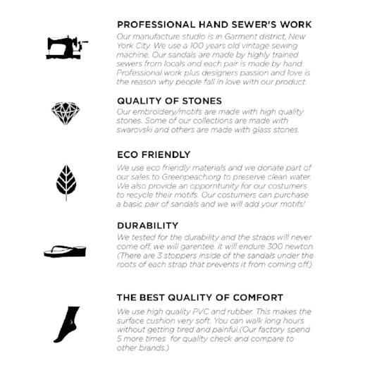 Thumbnail: Manhattan Black- Crystal Rhinestone Embellished High Wedge Flip Flops Sandal