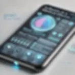 Image of an SaMD software as a medical device product on a cell phone for mental health treatment