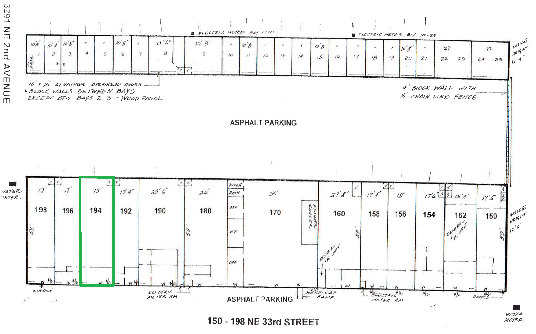 19' x 59' Bay, 1188 Sq Ft