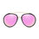 Thumbnail: FARMINDALE | CA13 - Polarized Circle Round Brow-Bar Fashion Sunglasses