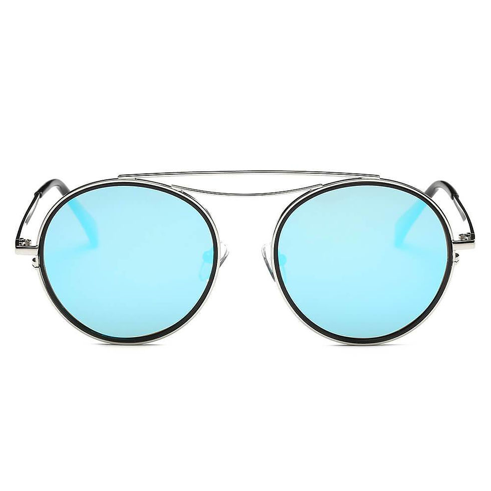 Thumbnail: FAIRFAX | CA10 - Polarized Circle Round Brow-Bar Fashion Sunglasses