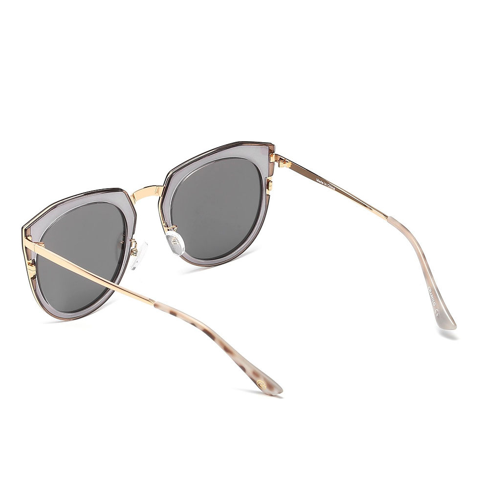 Thumbnail: FERNDALE | CA12 - Mirrored Polarized Lens Oversize Cat Eye Sunglasses
