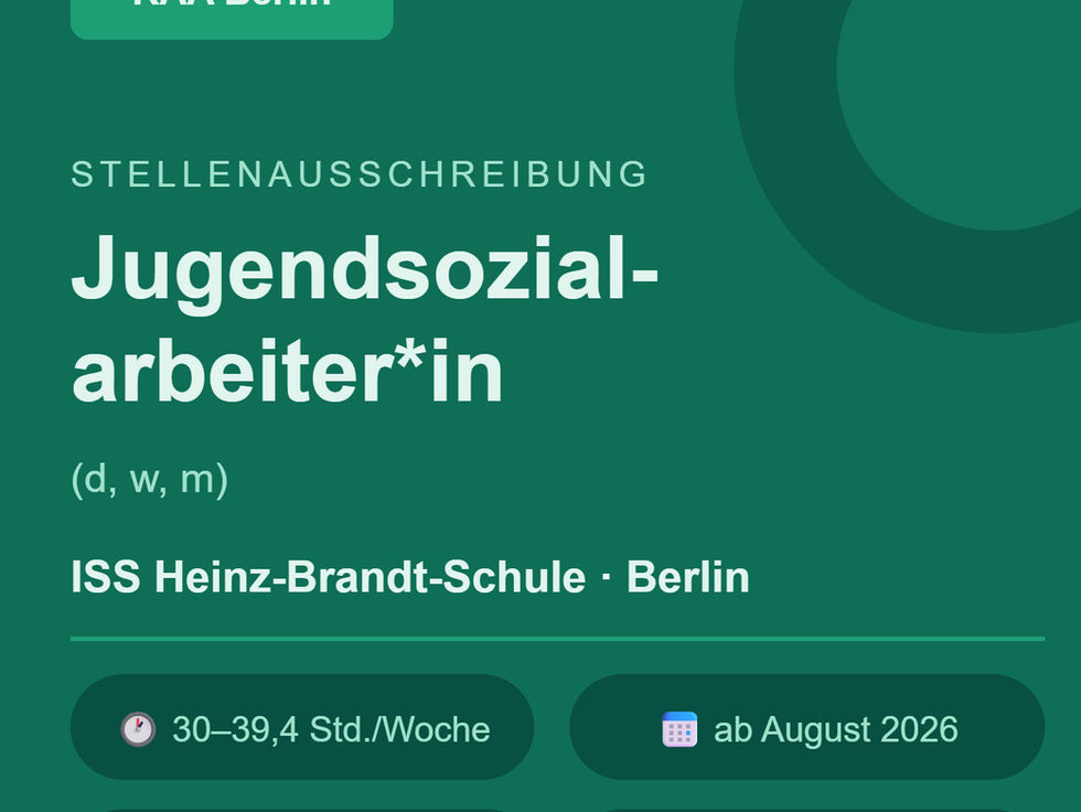 Wir suchen Verstärkung: Jugendsozialarbeiter*in gesucht!