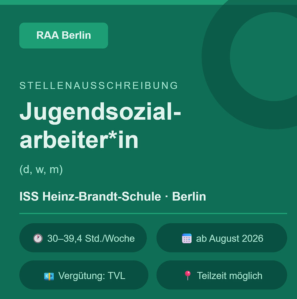 Wir suchen Verstärkung: Jugendsozialarbeiter*in gesucht!