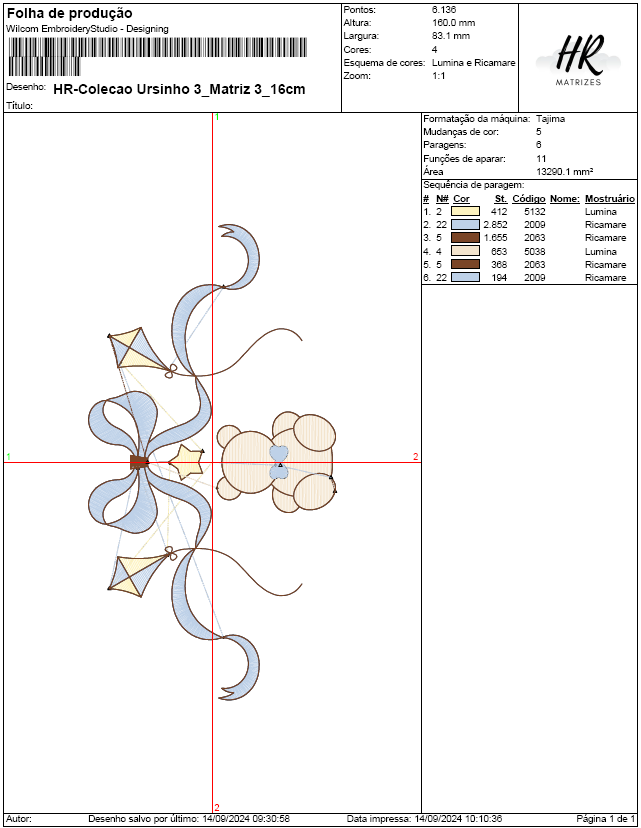 Miniatura: HR-Coleção Ursinho 3 - Matriz 3