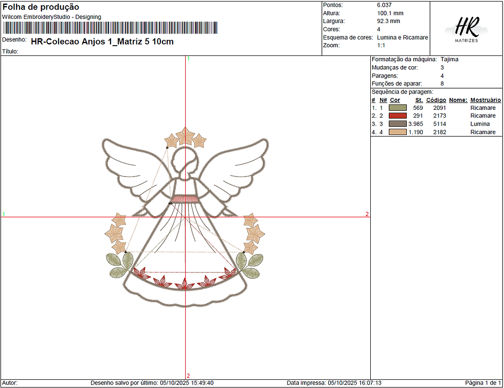 Miniatura: HR-Coleção Anjos 1 - Matriz 5