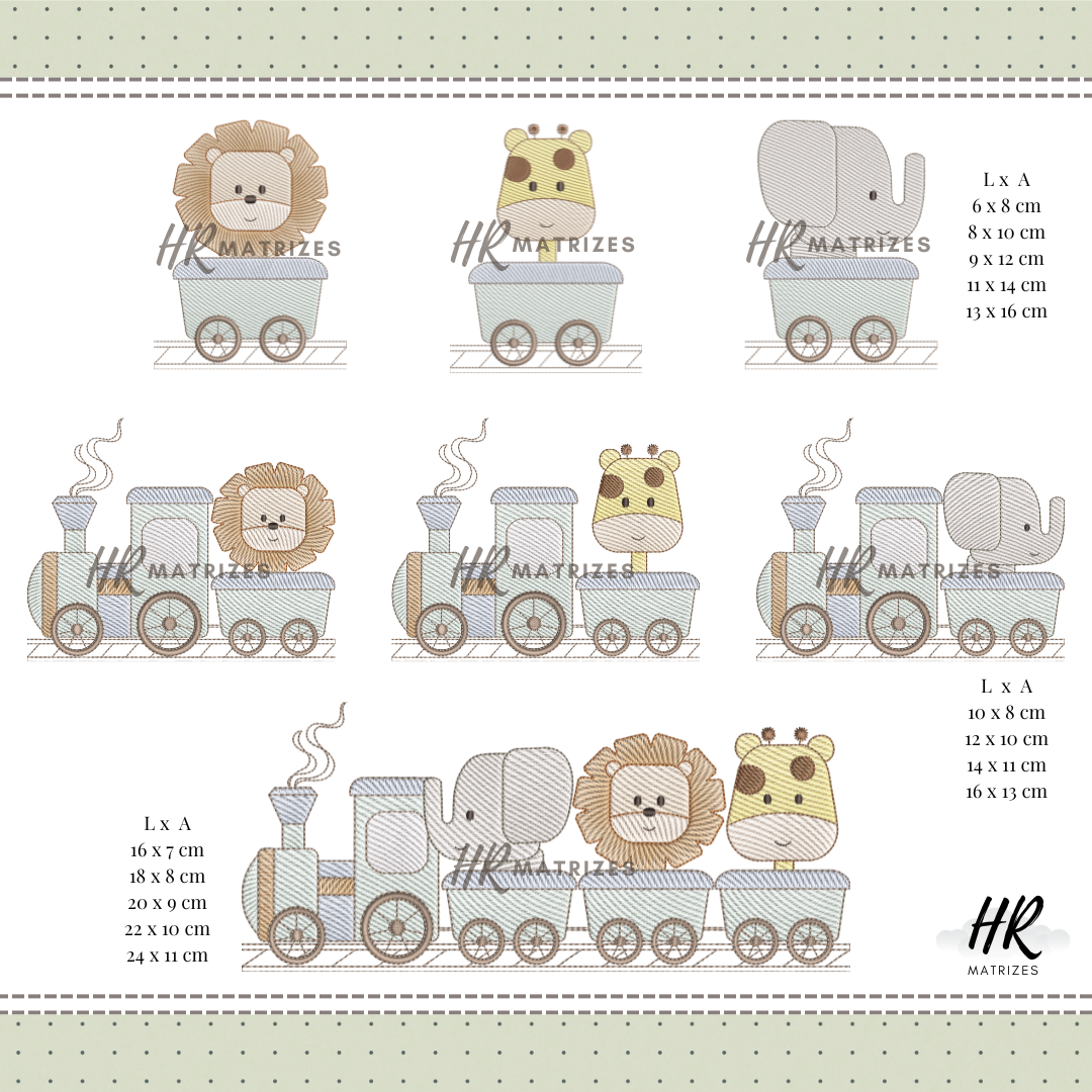 HR-Coleção Safari 3D Menino - Trenzinho