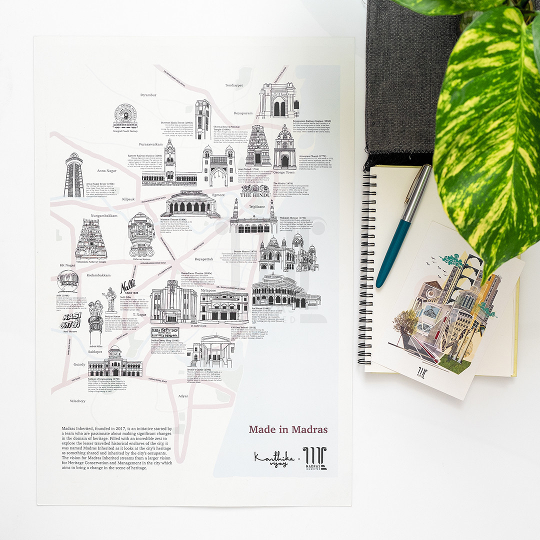 'Made in Madras' Map Poster