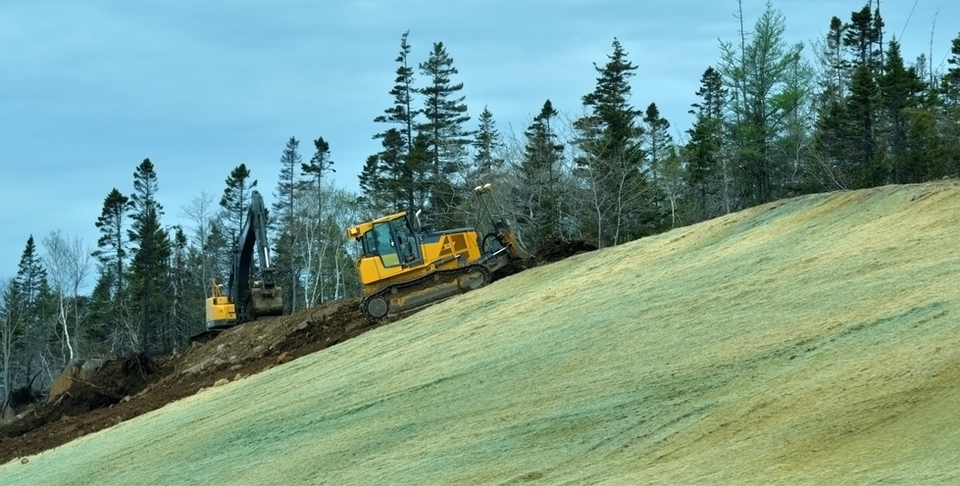 Dozer Grading Hydroseeding