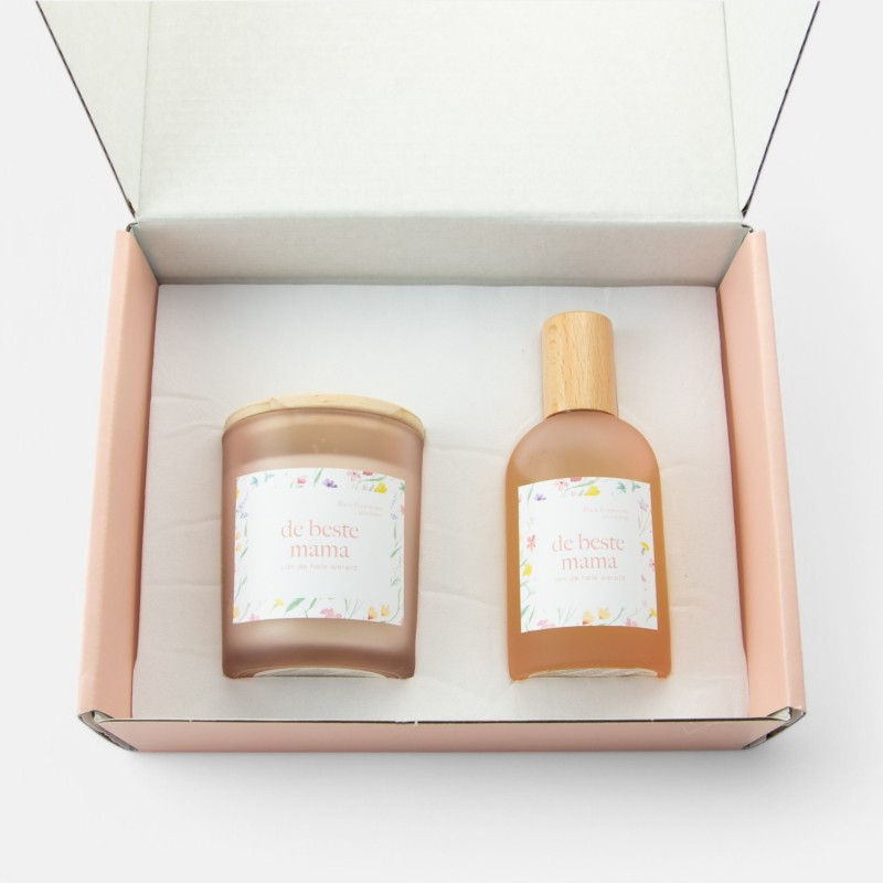 LiZ-e - Giftbox met geurkaars & roomspray - Simply the best (De Beste mama) - De Liefste Mama - Moederdag - Cadeau - Leuk