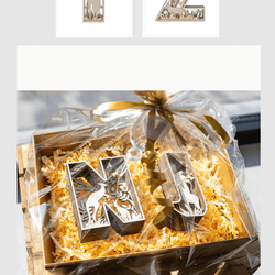 LiZ-e - Naamletter in hout - 3D - Ideaal als cadeau, presentatie van je doopsuiker of in de kinderkamer - Geboorte