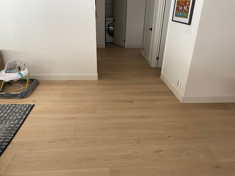 engineered oak hardwood floor installed in home