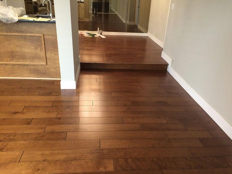 laminate flooring installed in bedroom