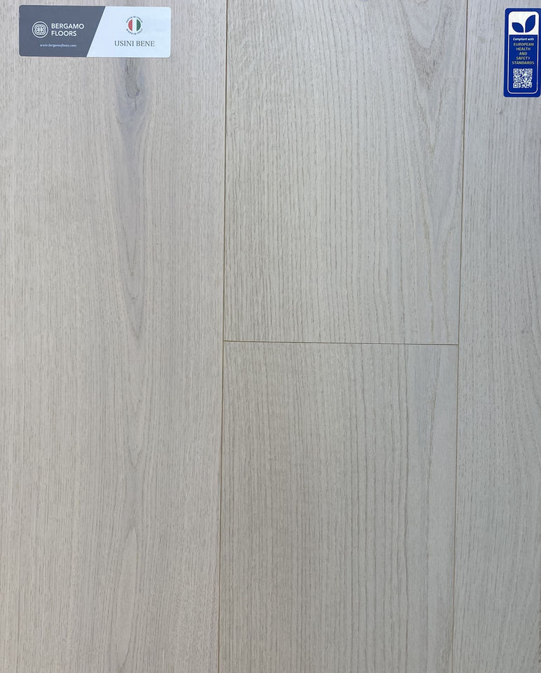 Oak Usini Bene engineered hardwood flooring by Bergamo in European white oak with a matte finish