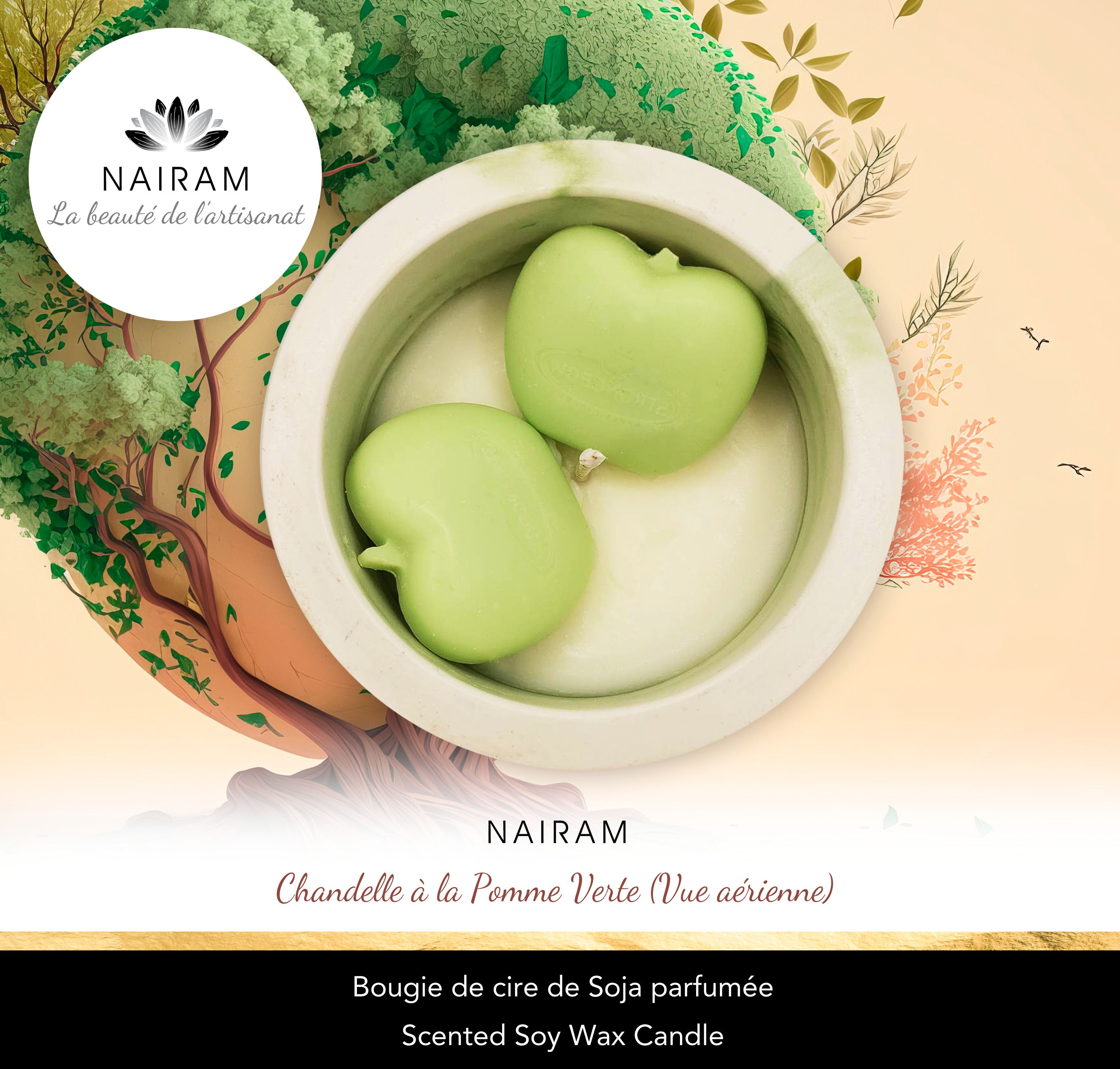 Chandelle Pomme Verte