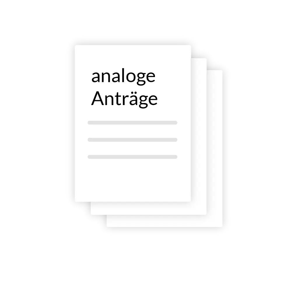 Antragseingang per Post oder Fax