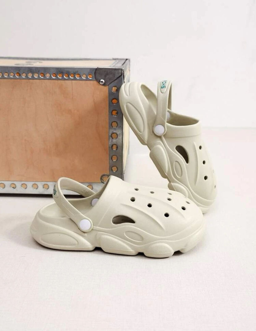 Miniature : Crocs à lettres ajouré - Nude