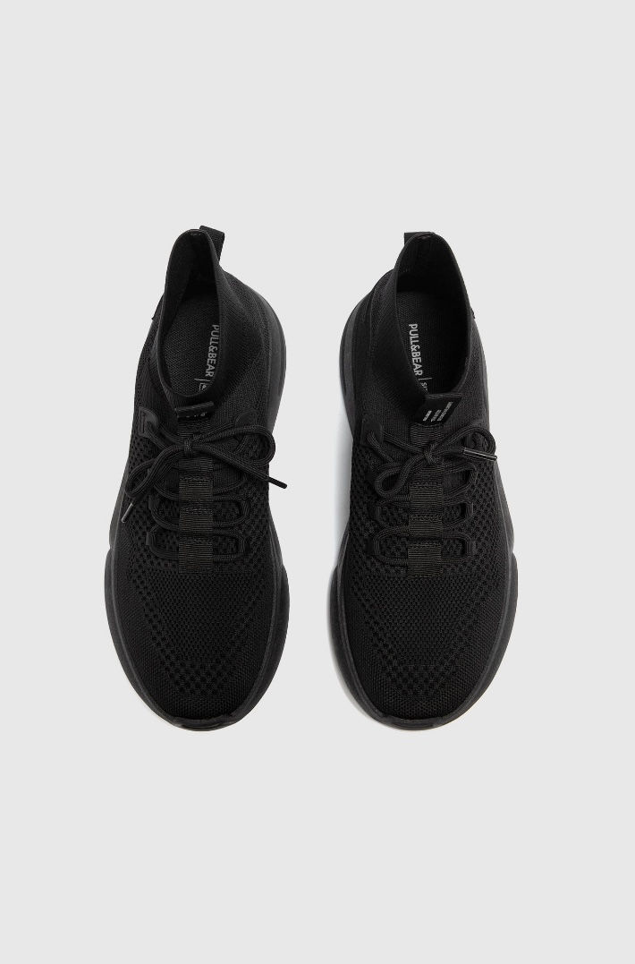 Miniature : Basket montantes maille PULL&BEAR - Noir 