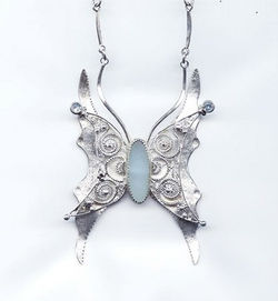 Butterfly Necklace in 925 Silver