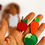 Thumbnail: Vegetables and Fruits Food set for Felt "paper" doll, 2-4.5cm, Set of 6 pieces