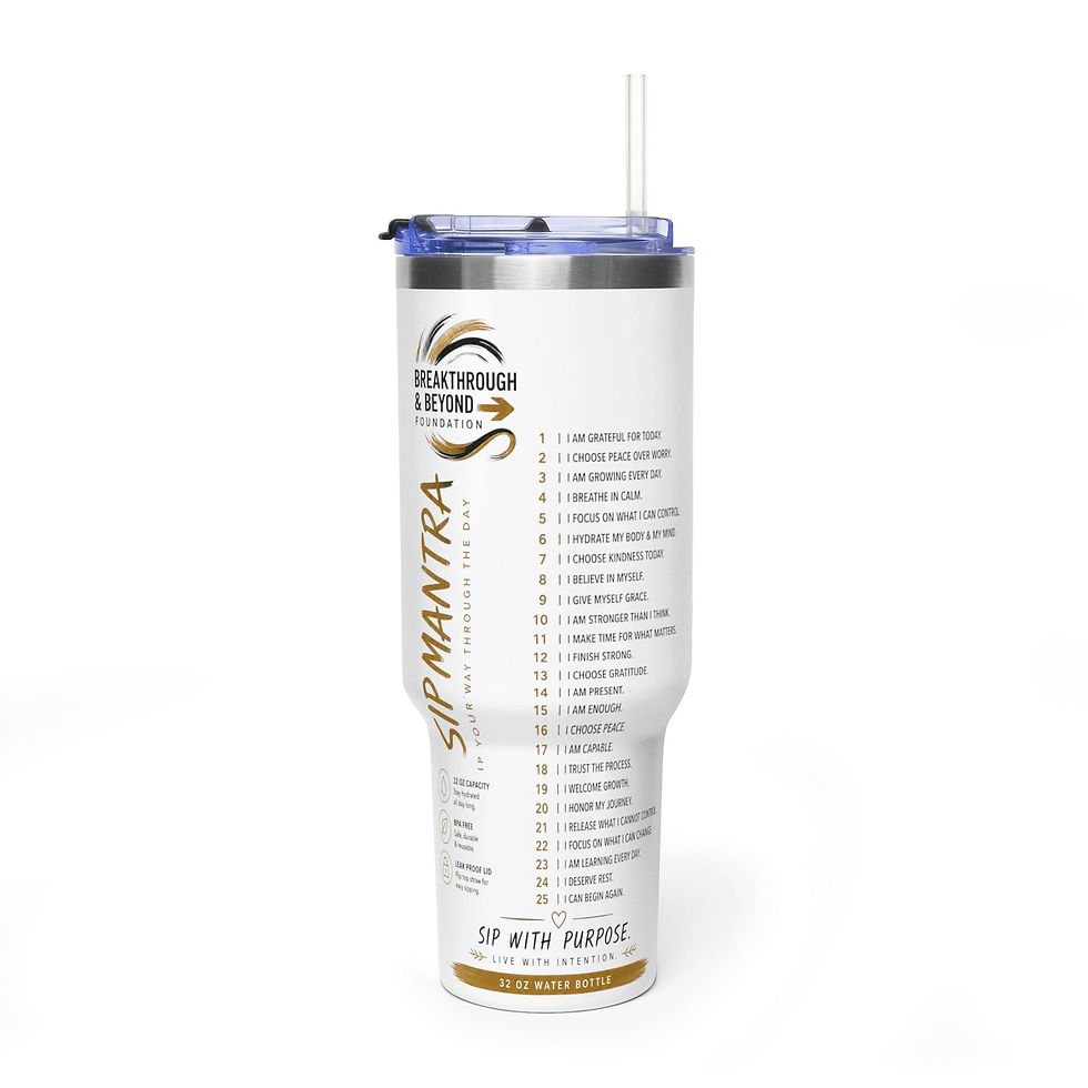 Thumbnail: Sip Mantra 40oz Vacuum Tumbler — Insulated Travel Mug with Motivational Mantras