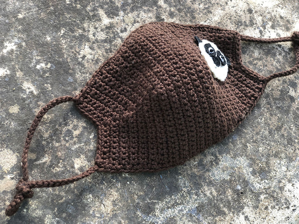 Thumbnail: Custom Face mask #3 Crochet style, Custom Size Color Handmade by TomToy
