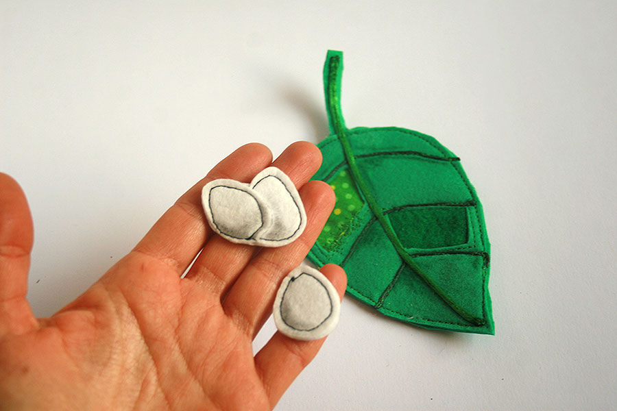 Thumbnail: Butterfly life cycle felt playset, 2-12cm, set of 4