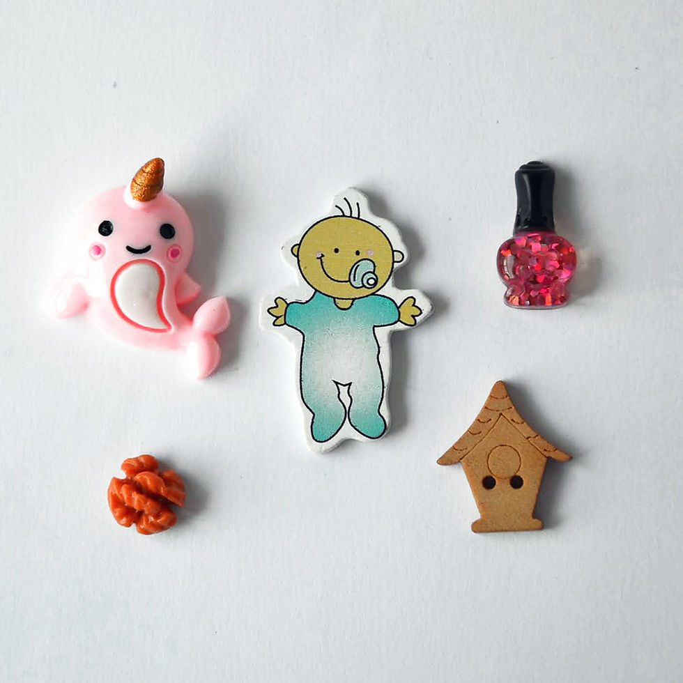 Letter N I spy trinkets, ABC alphabet box fillers by TomToy