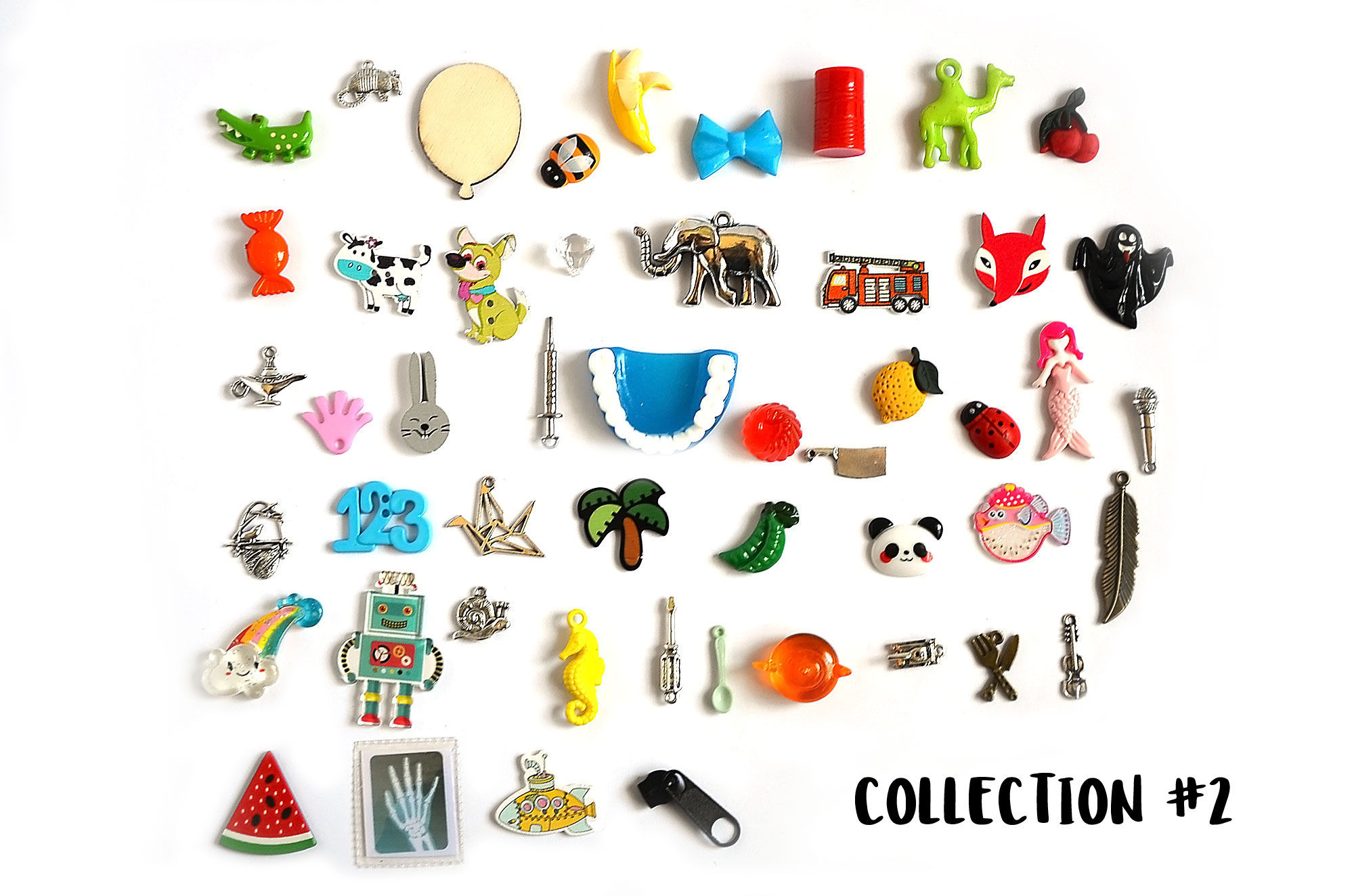 I spy trinkets Collection #2, 1-4cm, Set of 50 trinkets